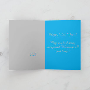 Cartão Aquarela de beija-flor: Feliz Ano Novo 2025!