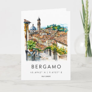 Cartão Aquarela de Bergamo 3