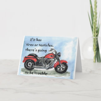 Cartão aquarela de Harley Fat Tire