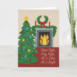 Cartão Aquarela de Natal Silencioso