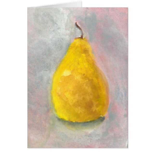 Cartão Aquarela de Pear ouro com Vida Útil (Frente)