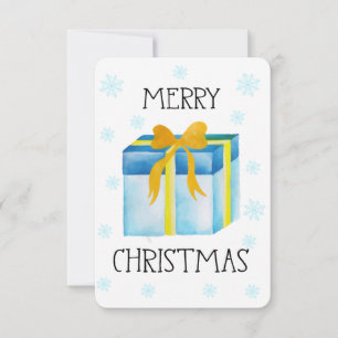 Cartão Aquarela Feliz Natal