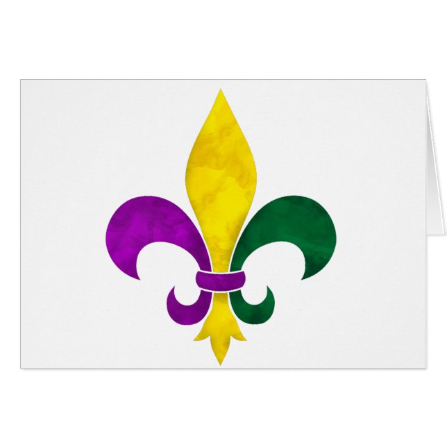 Cartão aquarela fleur de lis (Frente Horizontal)
