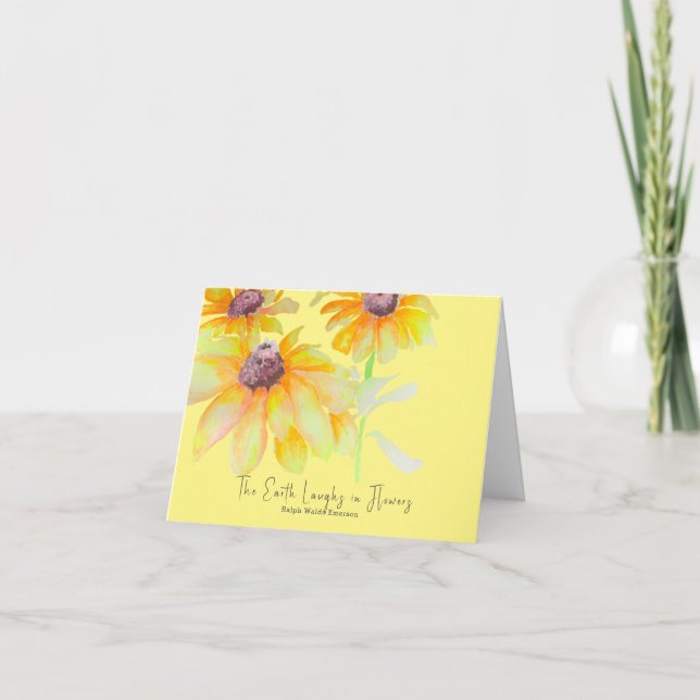 Cartão Aquarela Floral (Frente)