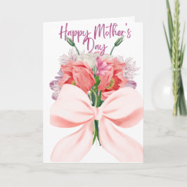 Cartão Aquarela Floral Feliz Dia das Mães