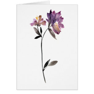 Cartão Aquarela Floral III