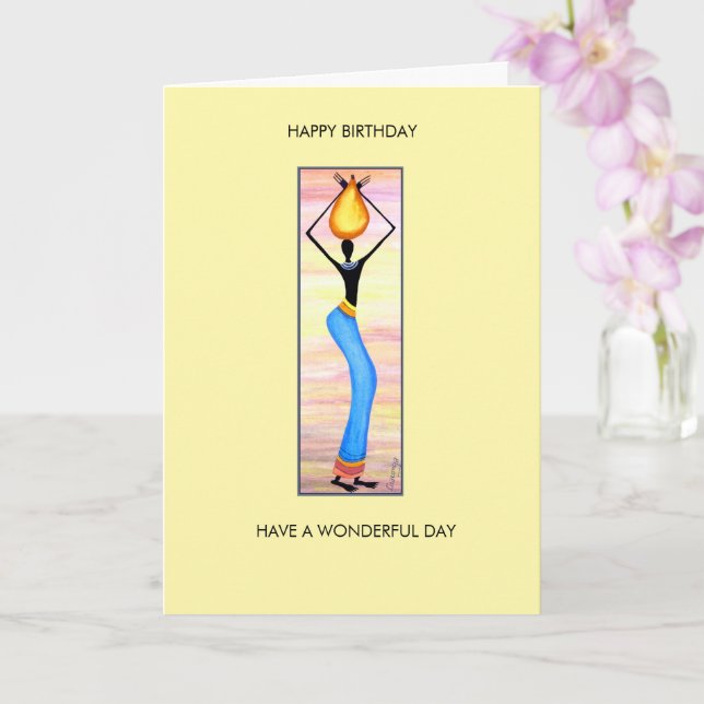 Cartão Aquarela, Maravilha de Arte Africana (Orquídea)