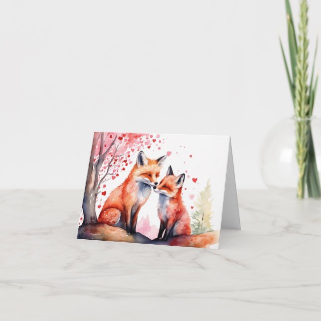 Cartão Aquarela Romântica (Frente)