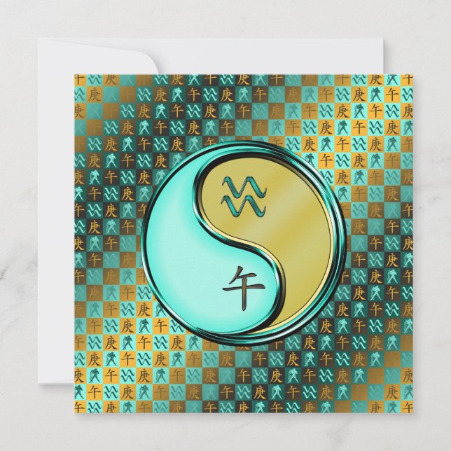 Cartão Aquário e Cavalo Metálico (Frente)