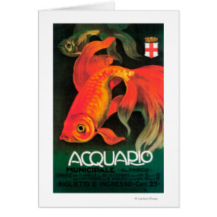 Cartão Aquário & poster do promocional do parque