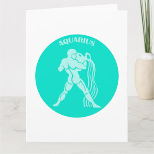 Cartão Aquário, Símbolo Zodíaco, Horoscópio, Astrologia