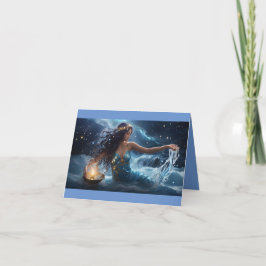 Cartão Aquarius Cosmic Happy Birthday