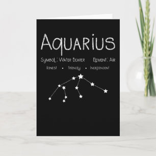 Cartão Aquarius Horoscope Astrology - Sinal de Estrela -