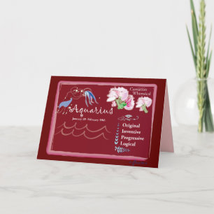 Cartão Aquarius January Greeting Card