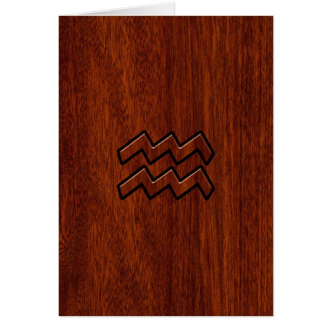 Cartão Aquarius Zodiac - Sinal Mahogany - Estilo (Frente)