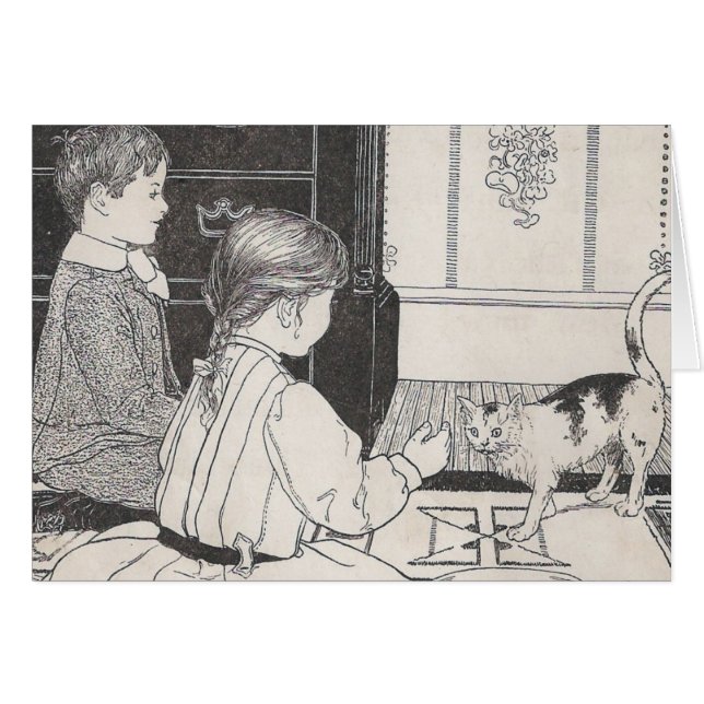 Cartão Aqui Gatinho (Frente Horizontal)