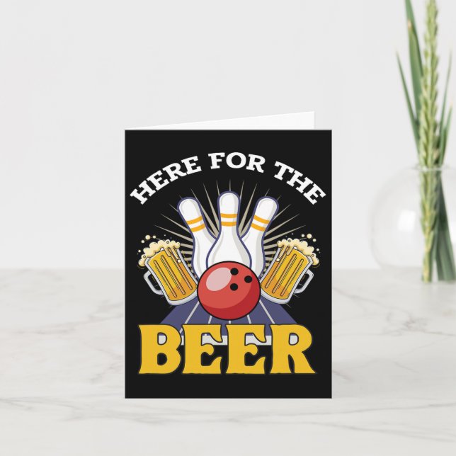 Cartão Aqui Para A Boliche De Cerveja (Frente)