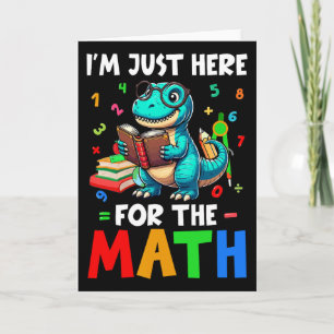 Cartão Aqui Para a Matemática Cute T-rex Contando Número 