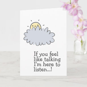 Cartão Aqui para escutar! Eu tenho você! Suporte para Can