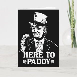 Cartão Aqui Para Paddy Trump Dia De São Patrício Sorte Sh