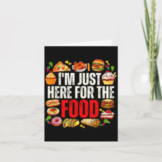Cartão Aqui pela comida humor engraçado foodie amante de 