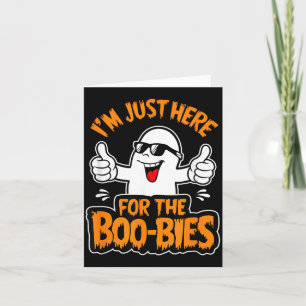 Cartão Aqui pelos Boo-bies Fantasma Divertido Malicioso