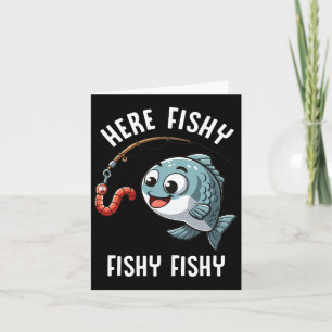 Cartão Aqui Pescado Pescado Espinheiros Engraçados Pescad