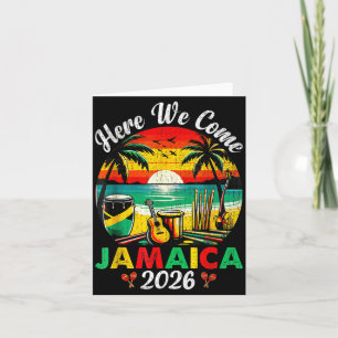 Cartão Aqui Vem Jamaica 2026 Viagem de Meninas Família Ve