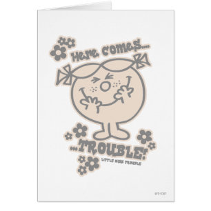 Cartão Aqui Vem O Pequeno Problema Da Senhorita