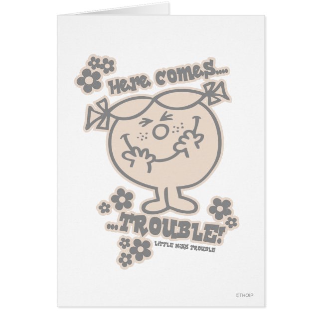 Cartão Aqui Vem O Pequeno Problema Da Senhorita (Frente)