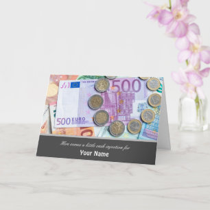 Cartão Aqui vem uma pequena injeção de dinheiro para vo