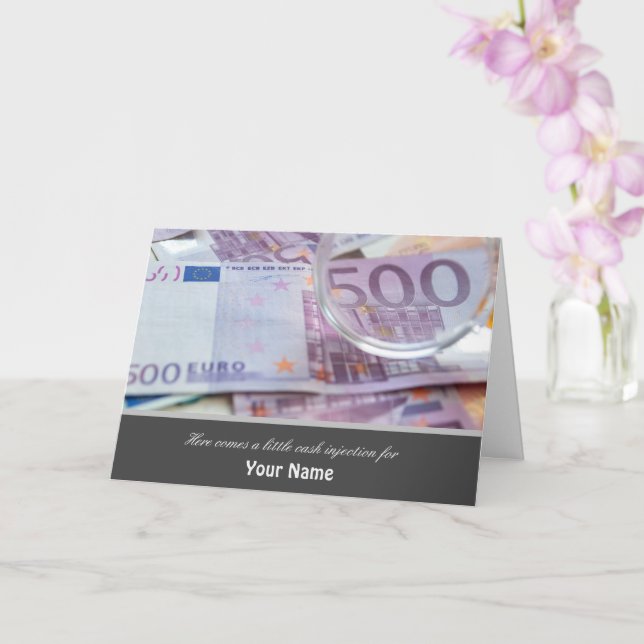 Cartão Aqui vem uma pequena injeção de dinheiro para você (Orquídea)