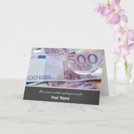 Cartão Aqui vem uma pequena injeção de dinheiro para você