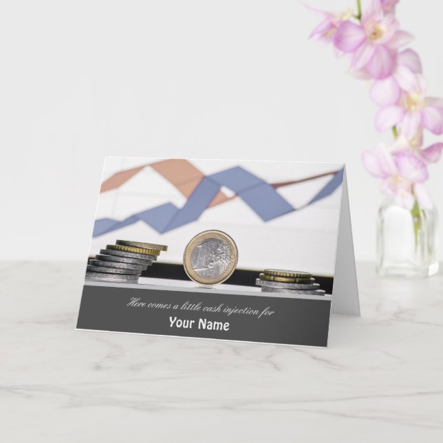 Cartão Aqui vem uma pequena injeção de dinheiro para você (Orquídea)