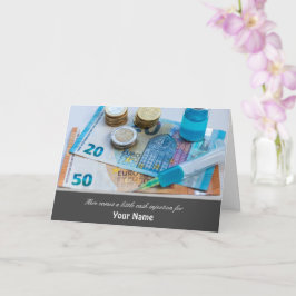 Cartão Aqui vem uma pequena injeção de dinheiro para você