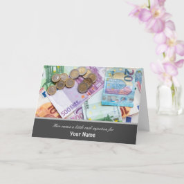 Cartão Aqui vem uma pequena injeção de dinheiro para você