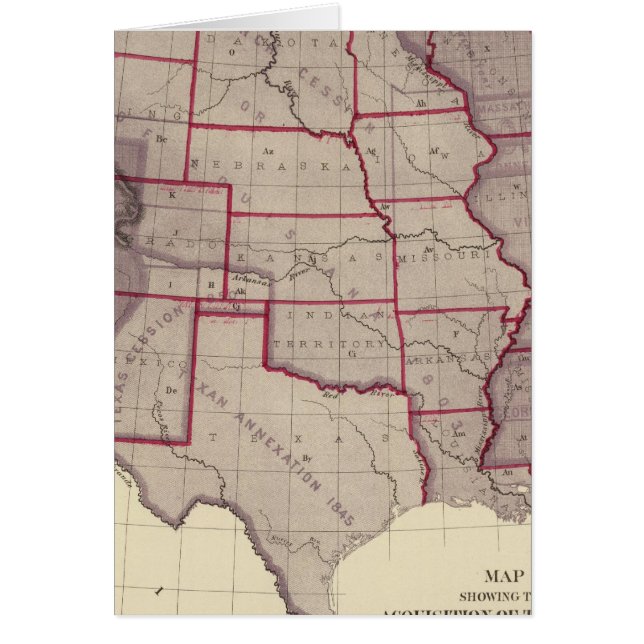 Cartão Aquisição de Territórios dos EUA (Frente)
