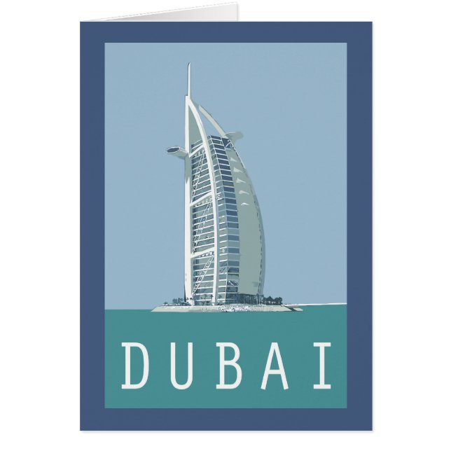 Cartão Árabe do al de Dubai Burj (Frente)