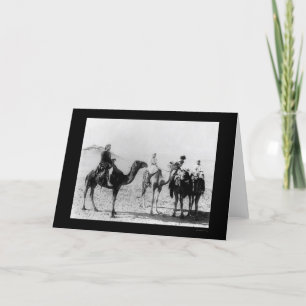 Cartão Árabes em Camelos no Deserto do Saara 1914