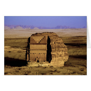 Cartão Arábia Saudita, local de Madain Saleh, antiga