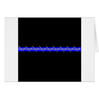 Cartão Arame farpado Blue Line das correções