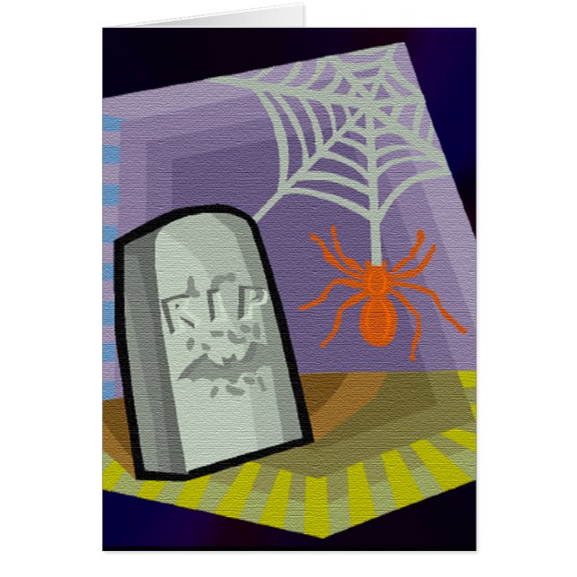 Cartão Aranha com marcador Web e RIP (Frente)