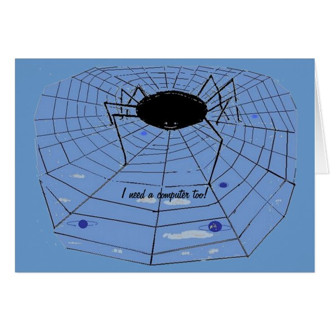 Cartão Aranha com um WWW (Frente Horizontal)
