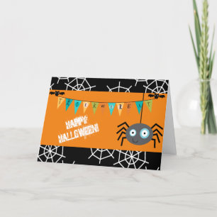 Cartão Aranha de Halloween de Truque ou Tratar