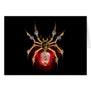 Cartão Aranha-do-galo em preto