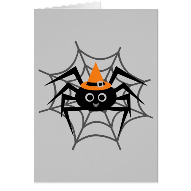 Cartão Aranha Halloween em Camisetas e presentes na Web (Frente)