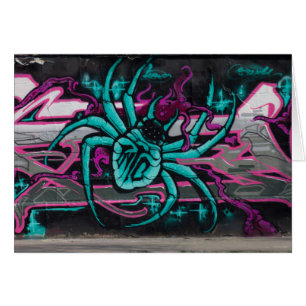 Cartão Aranha má de turquesa