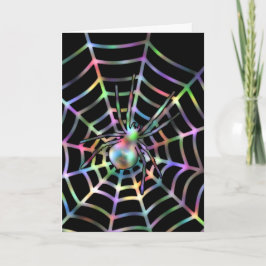 Cartão Aranha Negra no Dia das Bruxas na Web