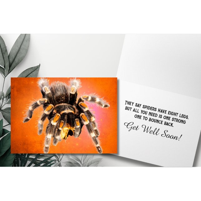 Cartão Aranha Tarântula Recupere-se Bem (Criador carregado)