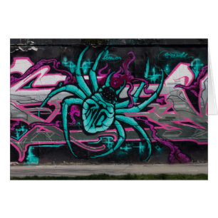 Cartão Aranha Turquesa Molhada